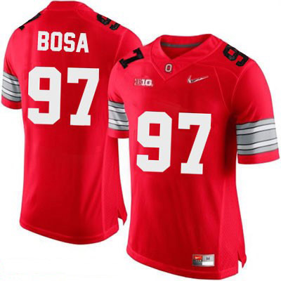 Men's NCAA Ohio State Buckeyes Joey Bosa #97 College Stitched Diamond Quest Playoff Authentic Nike Red Football Jersey CA20P35LG